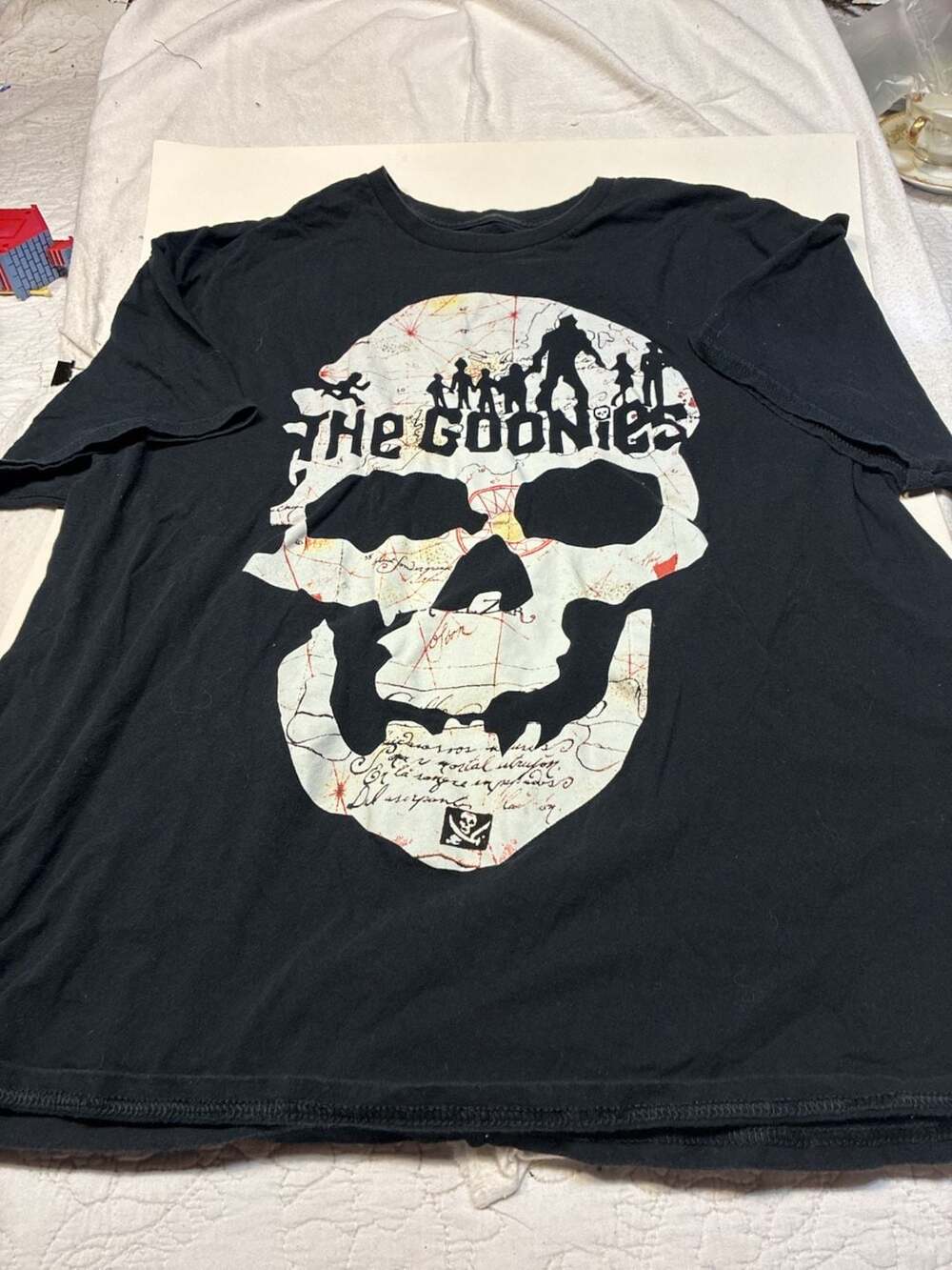 The Goonies Skull Treasure Map Graphic Black T-Shirt